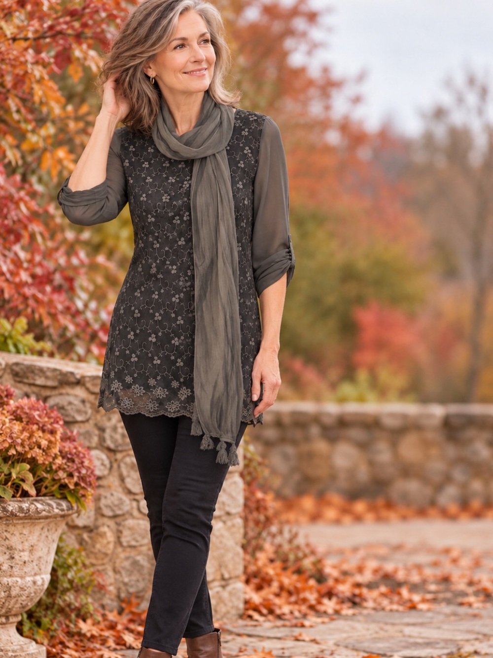 Tunic/dress with Scarf